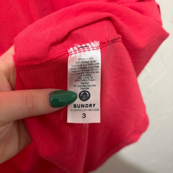 Sundry “Cassiano” corral ruffle sleeve detail shift dress (size 3/large) - Picture 4 of 4